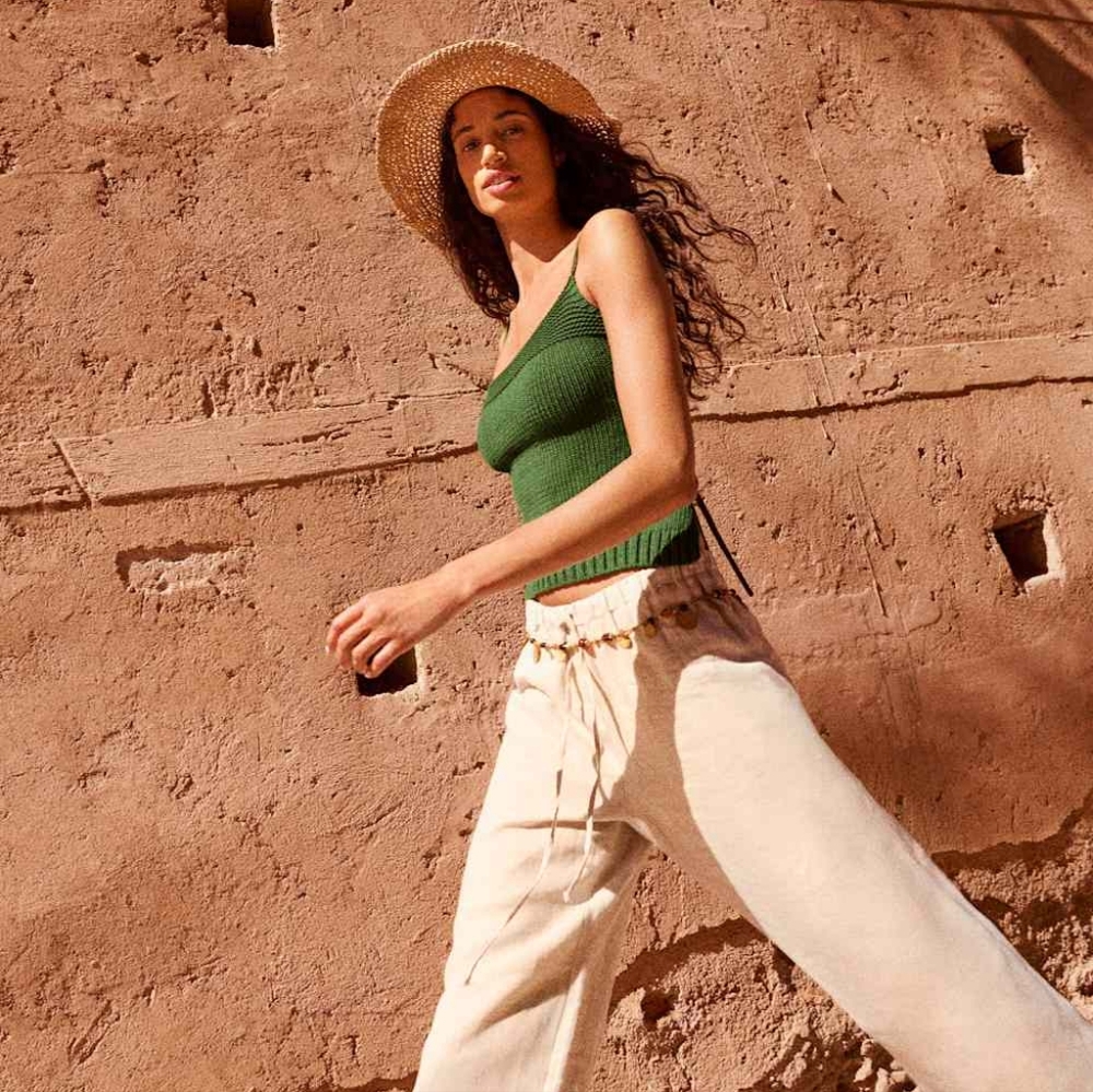 Reformation Olina Linen Pant In Oatmeal -Medium